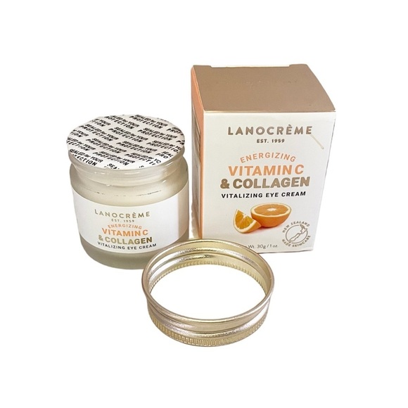 LANOCRÈME Energizing Vitamin C & Collagen Vitalizing Daily Eye Cream 1 oz Travel - Picture 2 of 12